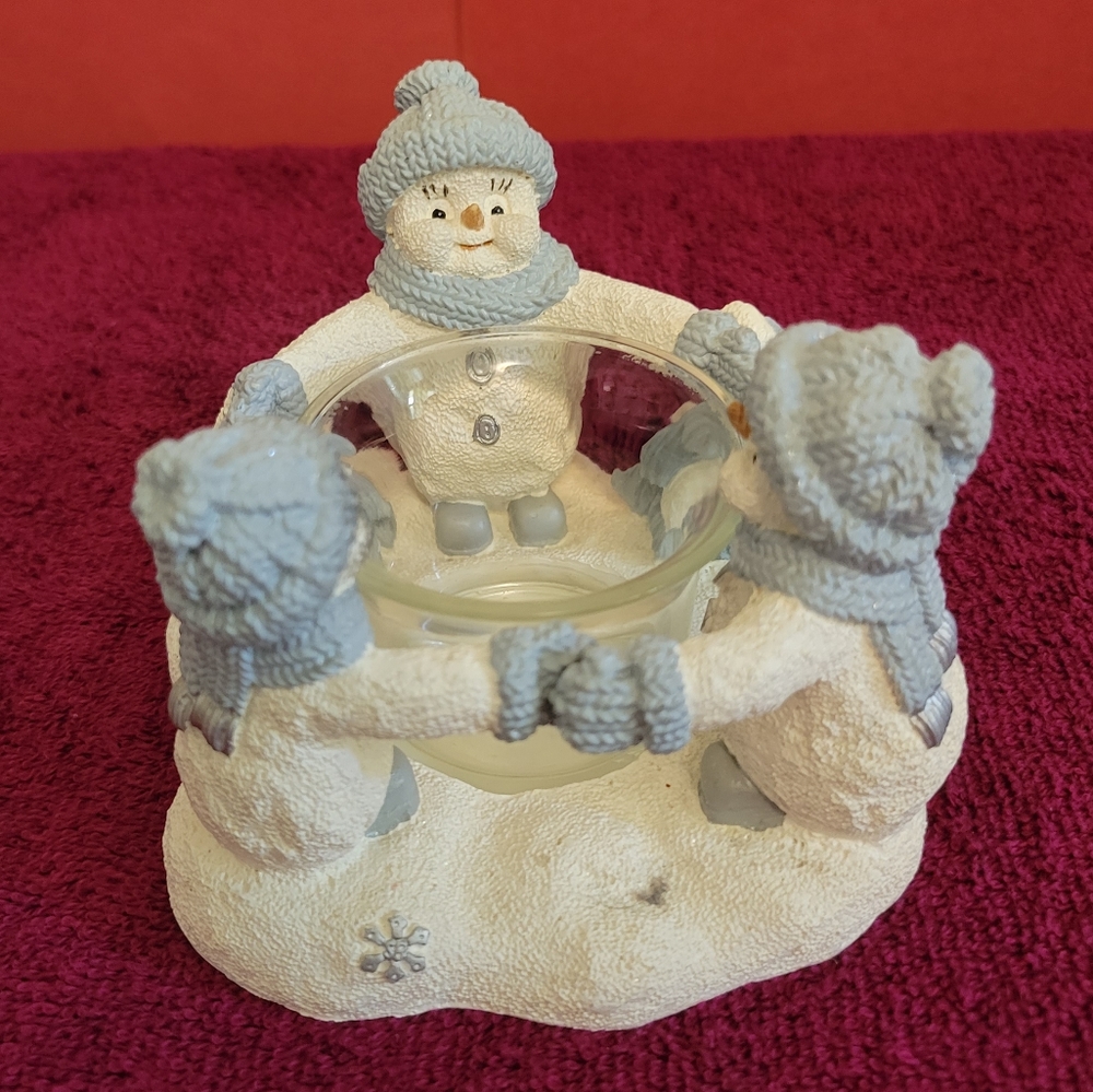 Snow Buddies Candle Holder